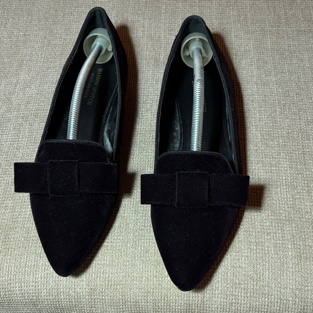 Scotch & Soda Black Velvet Flats